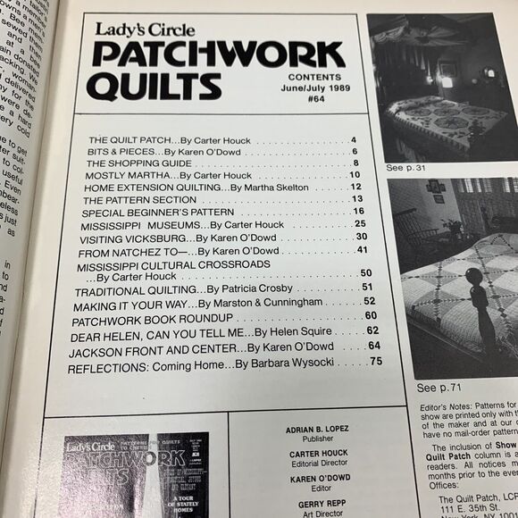 2 Lady's Circle Patchwork Quilts Magazines July & Nov/Dec 1989 Vtg Quilt Pattern - Picture 6 of 9